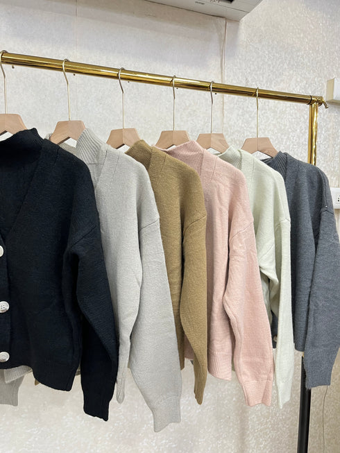 Winter High Neck Tops With Cardigan Sets